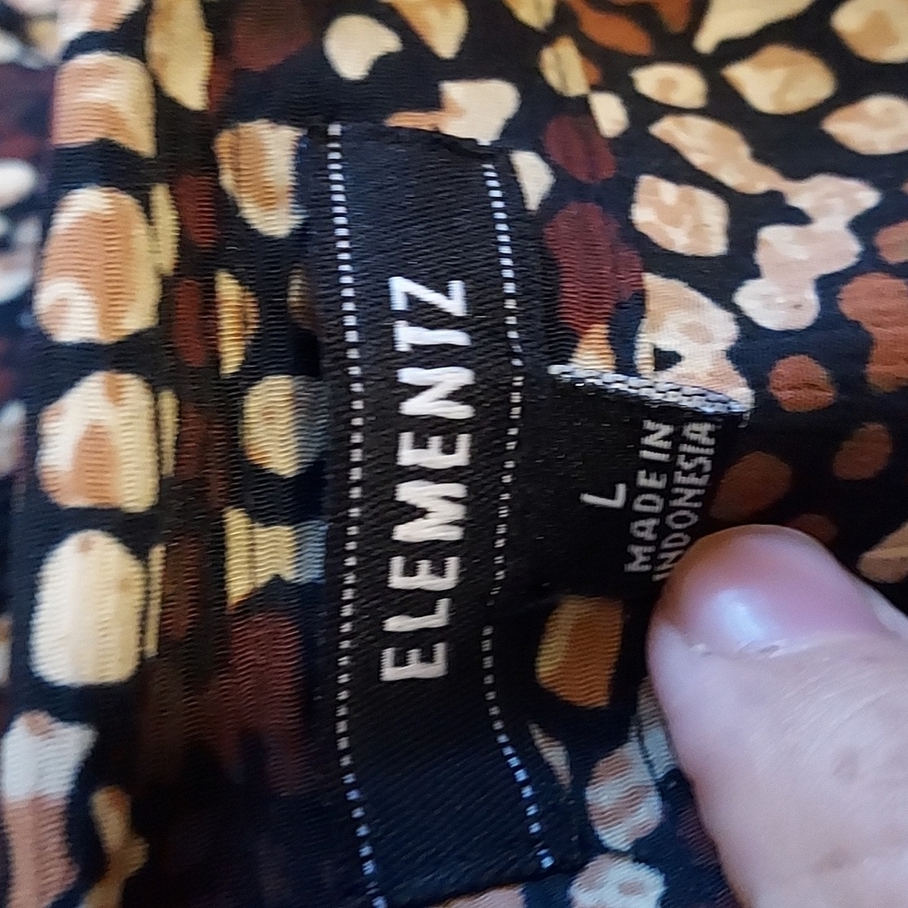 ELEMENTZ blouse 2 fer twinset the look of two pieces in one new size L - Picture 12 of 13